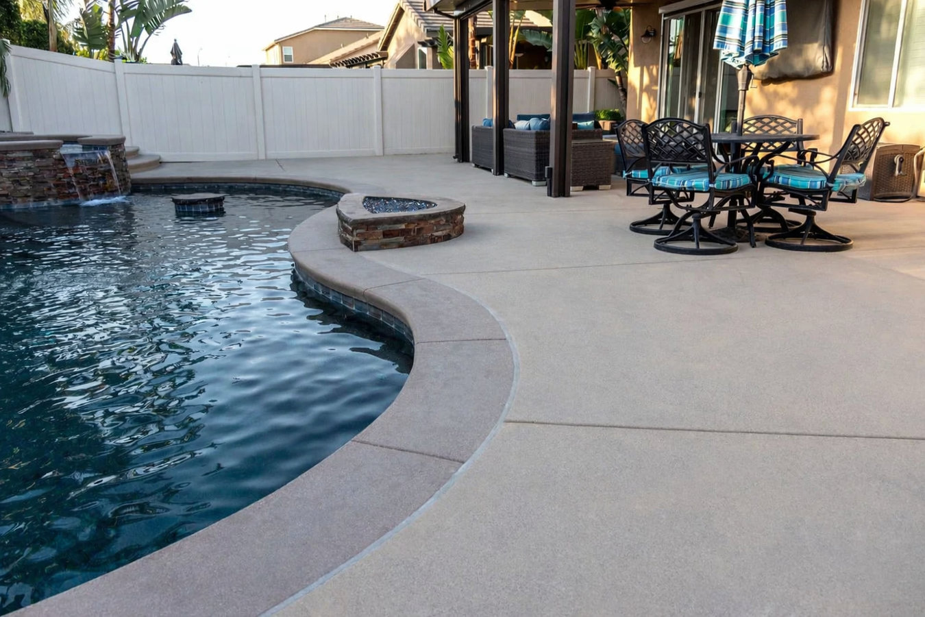 Concrete pool decks